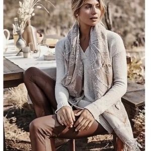 Chic J. Jill Pull On Brown Soft Faux Leather Jegging Pant Size Tall Large